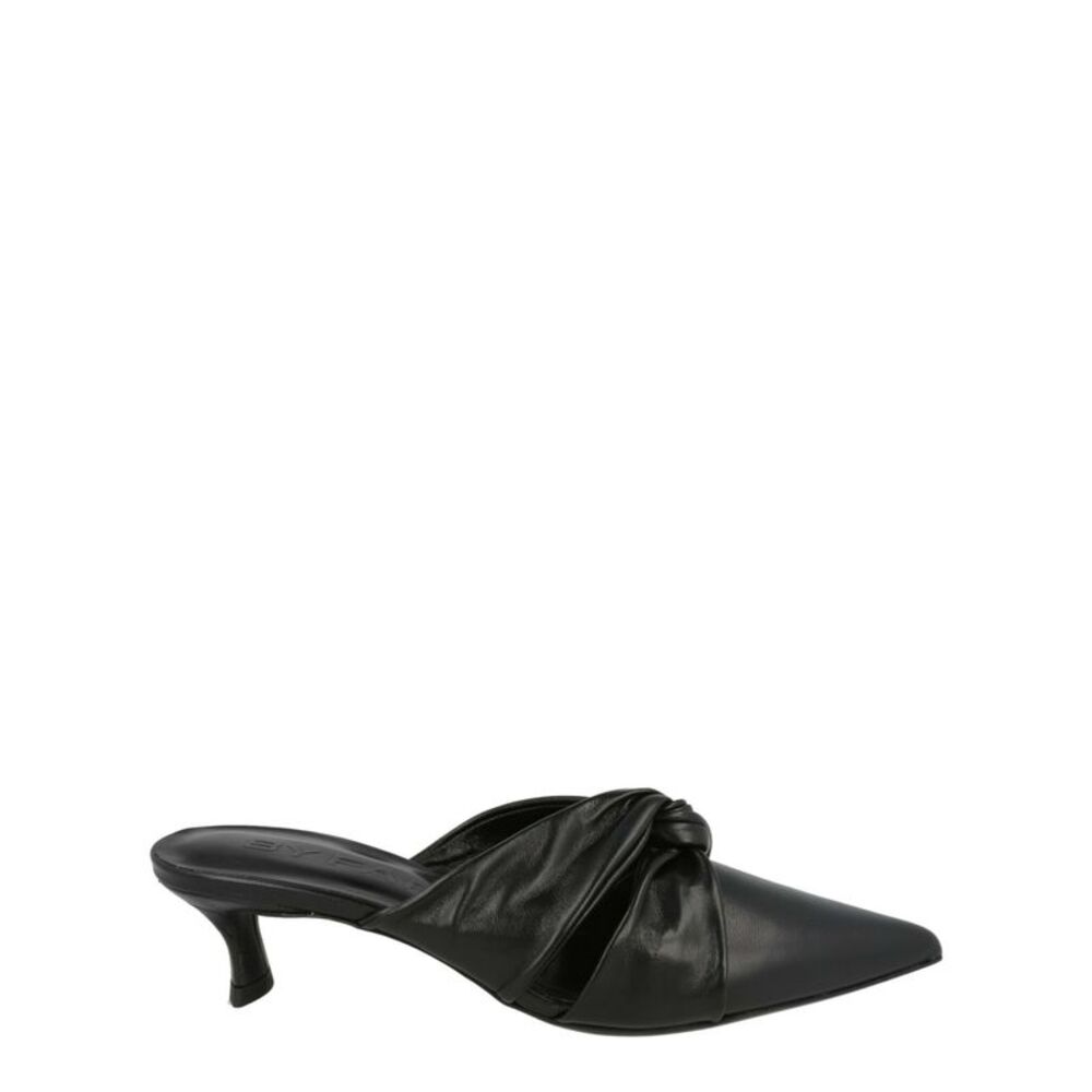 ByFar Leoncia Leather Mules Black Womens